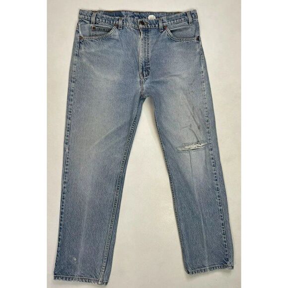 VINTAGE Levi's 505 Orange Tab Denim Jeans Men Size 37 X 29 Blue Tag Size 38 X 30 - Picture 1 of 9